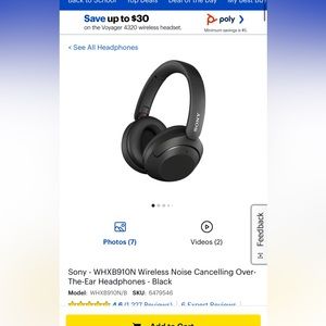 Sony WHXB910N headphones